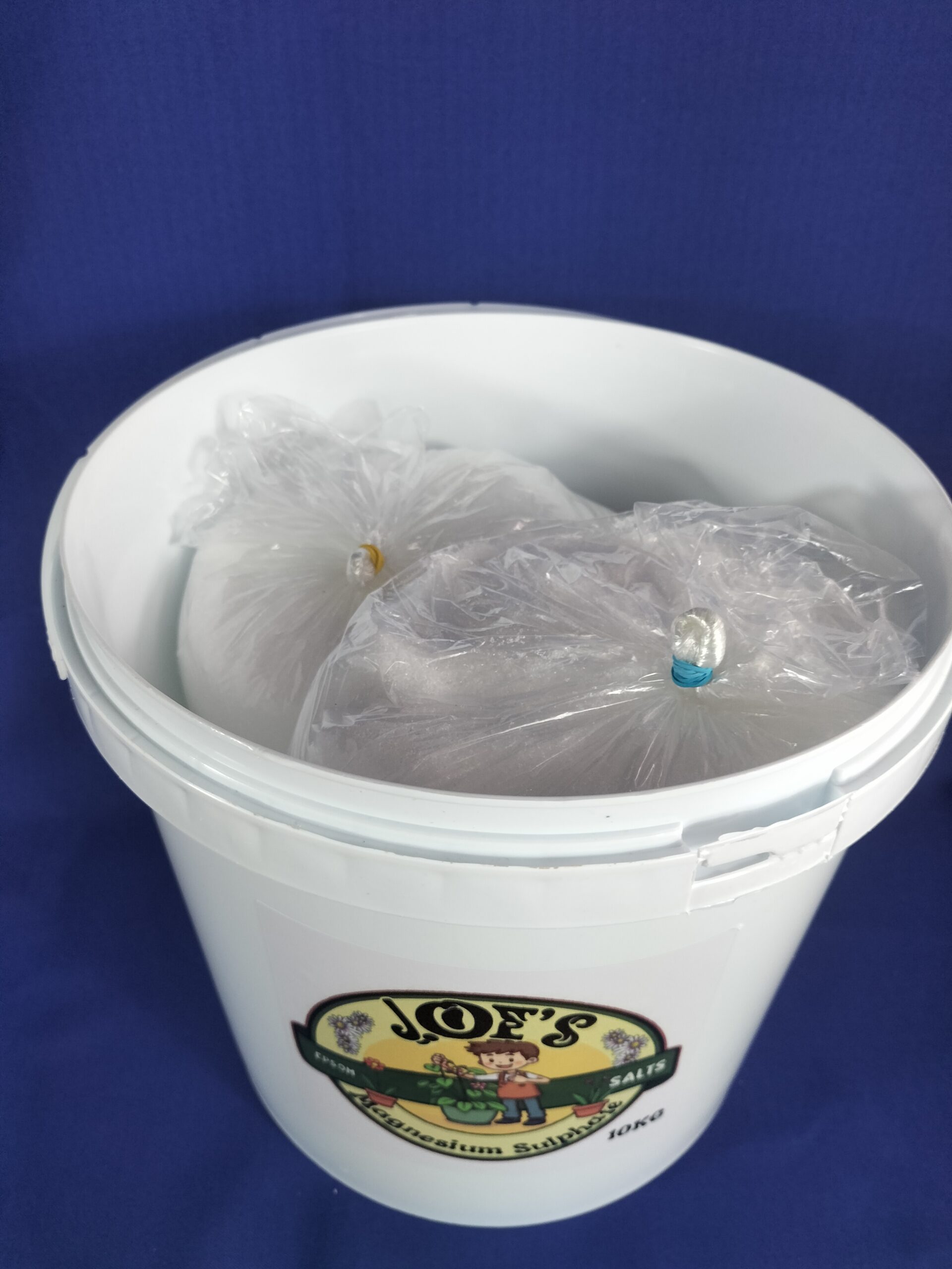 10kg Of Epsom Salts in a white bucket